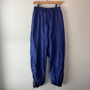 Athletic Works Vintage Women's Ankle Zip Windbreaker Pants Blue Size Medium